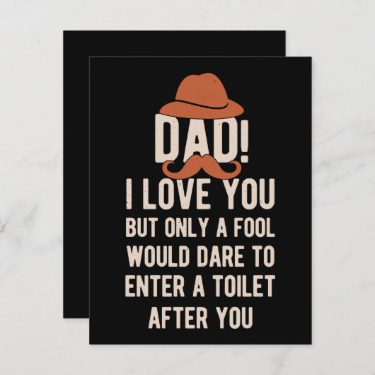 Funny Happy Vatertag Feiertagskarte (Vorne/Hinten)