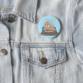 Funny happy walrus Cartoon Illustration Button (Beispiel)