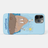 Funny happy walrus Cartoon Illustration Case-Mate iPhone Hülle (Rückseite (Horizontal))