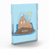 Funny happy walrus Cartoon Illustration Fotoblock (Links)