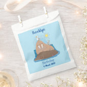 Funny happy walrus Cartoon Illustration Geschenktütchen (Ausgeschnitten)