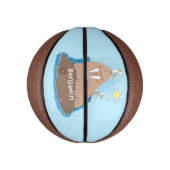 Funny happy walrus Cartoon Illustration Mini Basketball (Vertikal)