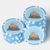 Funny happy walrus Cartoon Illustration Pokerchips (Stapel)