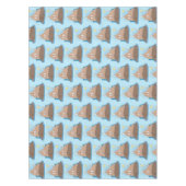 Funny happy walrus Cartoon Illustration Tischdecke (Vorderseite)