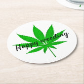 Funny Happy Weeding Wedding Pub Runder Pappuntersetzer (Angewinkelt)