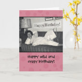 Funny Happy Wild and Crazy Birthday Card Karte (Gelbe Blume)