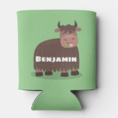 Funny happy yak aß gras Cartoon Illustration Dosenkühler (Rückseite)