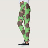Funny happy yak aß gras Cartoon Illustration Leggings (Links)