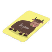 Funny happy yak aß gras Cartoon Illustration Magnet (Linke Seite)