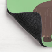 Funny happy yak aß gras Cartoon Illustration Mousepad (Ecke)