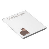 Funny happy yak aß gras Cartoon Illustration Notizblock (angewinkelt)