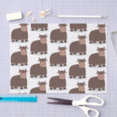 Funny happy yak aß gras Cartoon Illustration Seidenpapier (Handwerk)