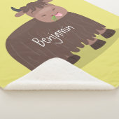 Funny happy yak aß gras Cartoon Illustration Sherpadecke (3/4)