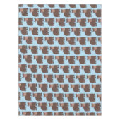 Funny happy yak aß gras Cartoon Illustration Tischdecke (Vorderseite)