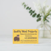 Funny happy yak aß gras Cartoon Illustration Visitenkarte (Stehend Vorderseite)