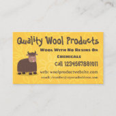 Funny happy yak aß gras Cartoon Illustration Visitenkarte (Vorderseite)