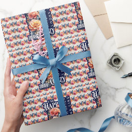 Funny Happy Zitat überall auf der Print Geschenkpapier