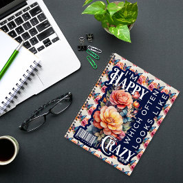 Funny Happy Zitat überall auf der Print Notizblock