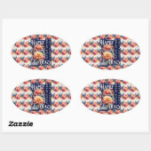 Funny Happy Zitat überall auf der Print Ovaler Aufkleber (Blatt)