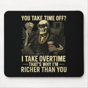 Funny Hardworking Hustle Money Halloween La Mousepad