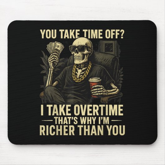 Funny Hardworking Hustle Money Halloween La Mousepad (Vorne)