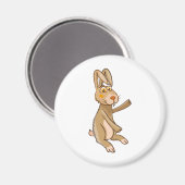 Funny Hare Magnet (Vorderseite/Rückseite)