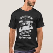 Funny Harmonica Player Musician Geschenk T-Shirt (Vorderseite)