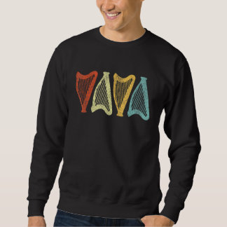 Funny Harp Player Harpist Orchestra Retro Sweatshirt