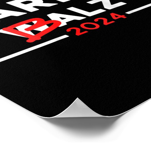 Funny Harris W 24 Harry B 2024 Meme Democratic on Poster (Ecke)