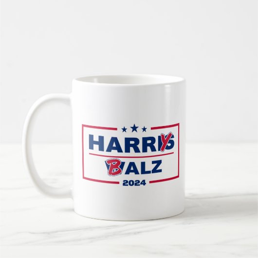 Funny Harris Walz 2024 Harry Balz 2024 Kaffeetasse (Links)