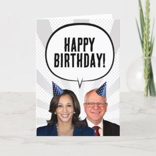 Funny Harris Walz Birthday Card Karte