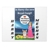 Funny Harry und Meghan Large Writing Pad Notizblock (Vorderseite)
