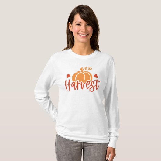 Funny Harvest Pumpkin Autumn T-Shirt (Vorne ganz)