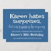 Funny Hasert Überraschungen Party Modernes Add Det Einladung (Vorne/Hinten)