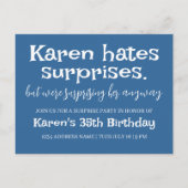 Funny Hasert Überraschungen Party Modernes Add Det Postkarte (Vorderseite)