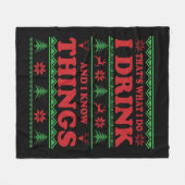 Funny hässlich Weihnachten Pullover Whisky Redewen Fleecedecke (Vorderseite (Horizontal))