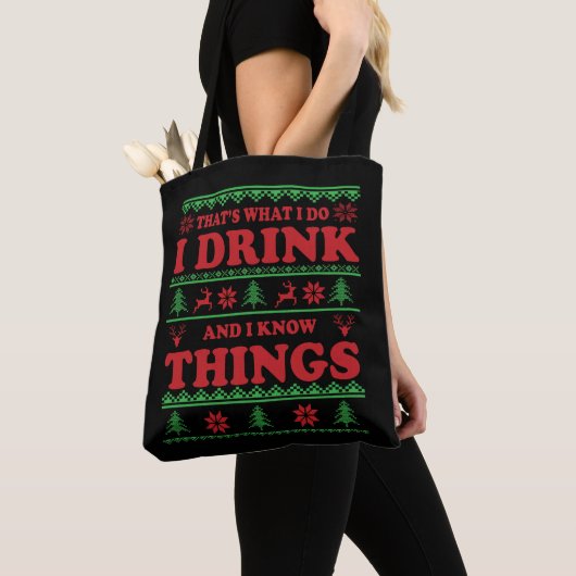 Funny hässlich Weihnachten Pullover Whisky Redewen Tasche (Von Nahem)