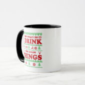 Funny hässlich Weihnachten Pullover Whisky Redewen Tasse (Vorderseite Links)