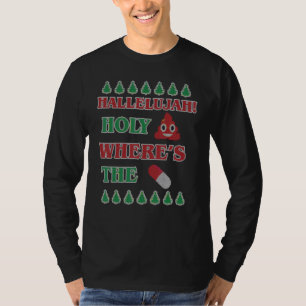 Funny hässlich Weihnachts-Sweater gegossen Design  T-Shirt