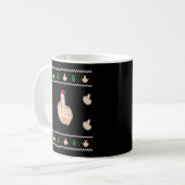 Funny hässlich Weihnachtskleid Middle Finger mit S Kaffeetasse (Vorderseite Links)