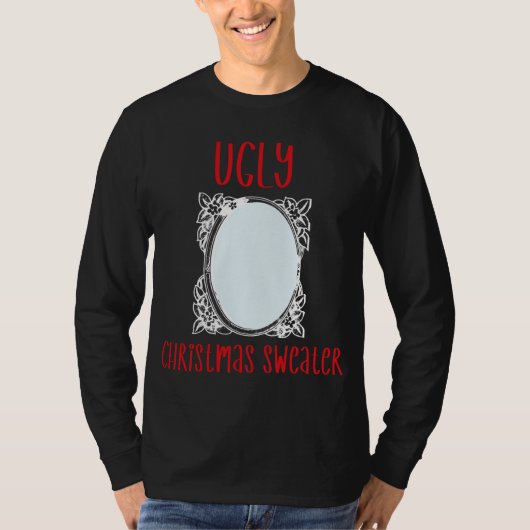 Funny hässlich Weihnachtssüßer mit Mirror Men Wome T-Shirt (Vorderseite)