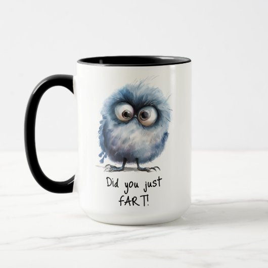 Funny hast du gerade Furz-Vogel-Kaffee gegessen? Tasse (Links)