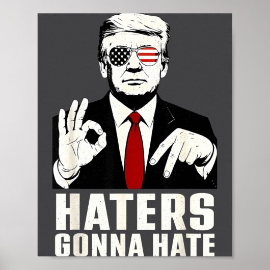 Funny Haters Gonna Hate 6 7 President 67 Trump Six Poster (Vorne)