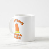Funny Haters Gonna Hate Candy Corn Cartoon Kaffeetasse (Vorderseite Links)