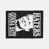 Funny Haters Gonna Hate Donald Trump Präsident Fleecedecke (Vorderseite (Horizontal))