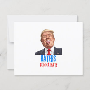 Funny Haters wird Zitate aus lustigen Sprichwort-T RSVP Karte