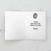 Funny, hätte Nüsse gehabt! Danke, Eichhörnchen Dankeskarte (Innenseite)