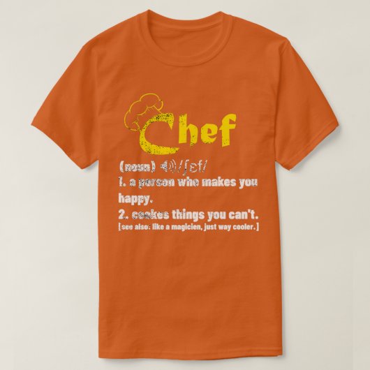 Funny Häuptling Definition Cook Cooking Ohrts for T-Shirt (Design vorne)