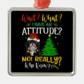 Funny Havanese Dog Ornament Aus Metall (Vorne)