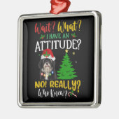 Funny Havanese Dog Ornament Aus Metall (Links)